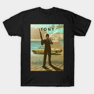 Tony Montana - CadillacEldorado - Car Legends T-Shirt